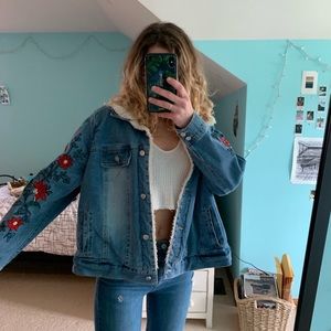 embroidered jean jacket